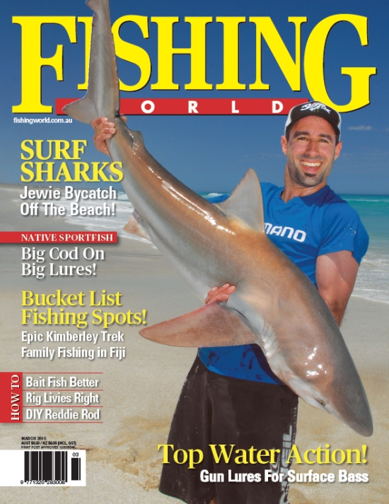Fisho hits the surf for March issue!